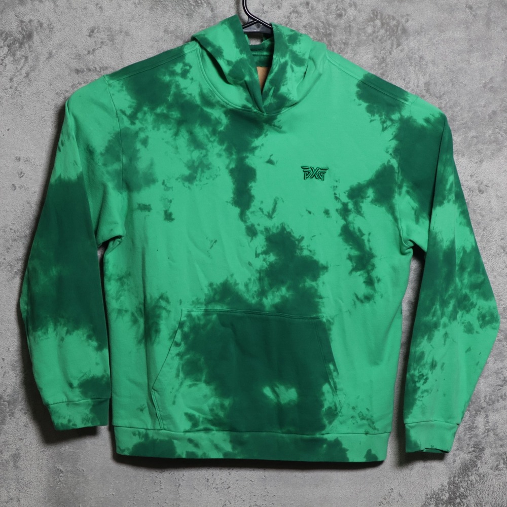 PXG Hoodie Mens Medium Green Tie Dye Pullover Golf Athletic Casual Pullover USA